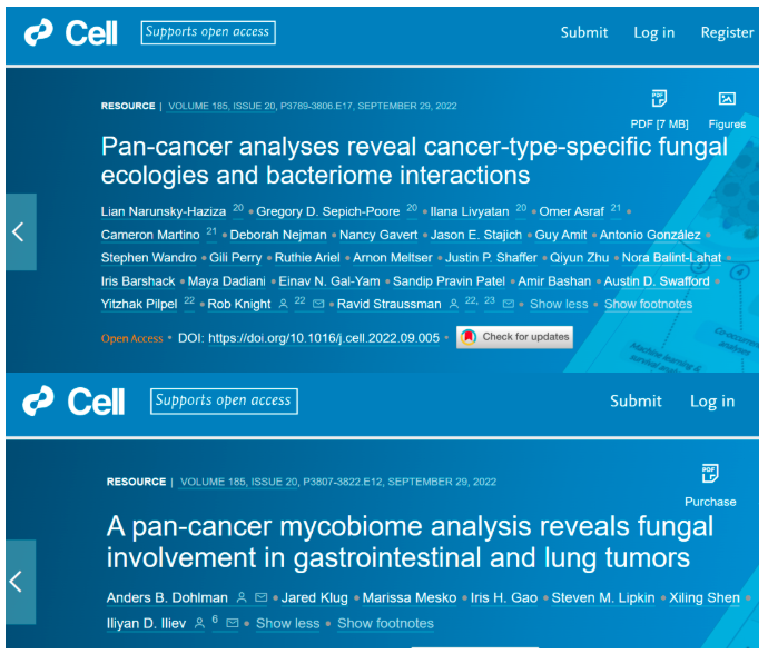 Cell：靶向腫瘤內真菌為潛在抗癌療法？
